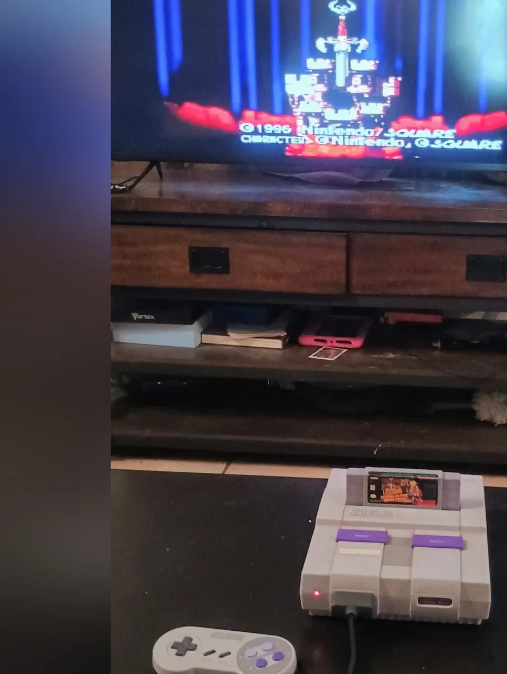 Nintendo Super Mario RPG Cartridge - Light Gray with Color Label